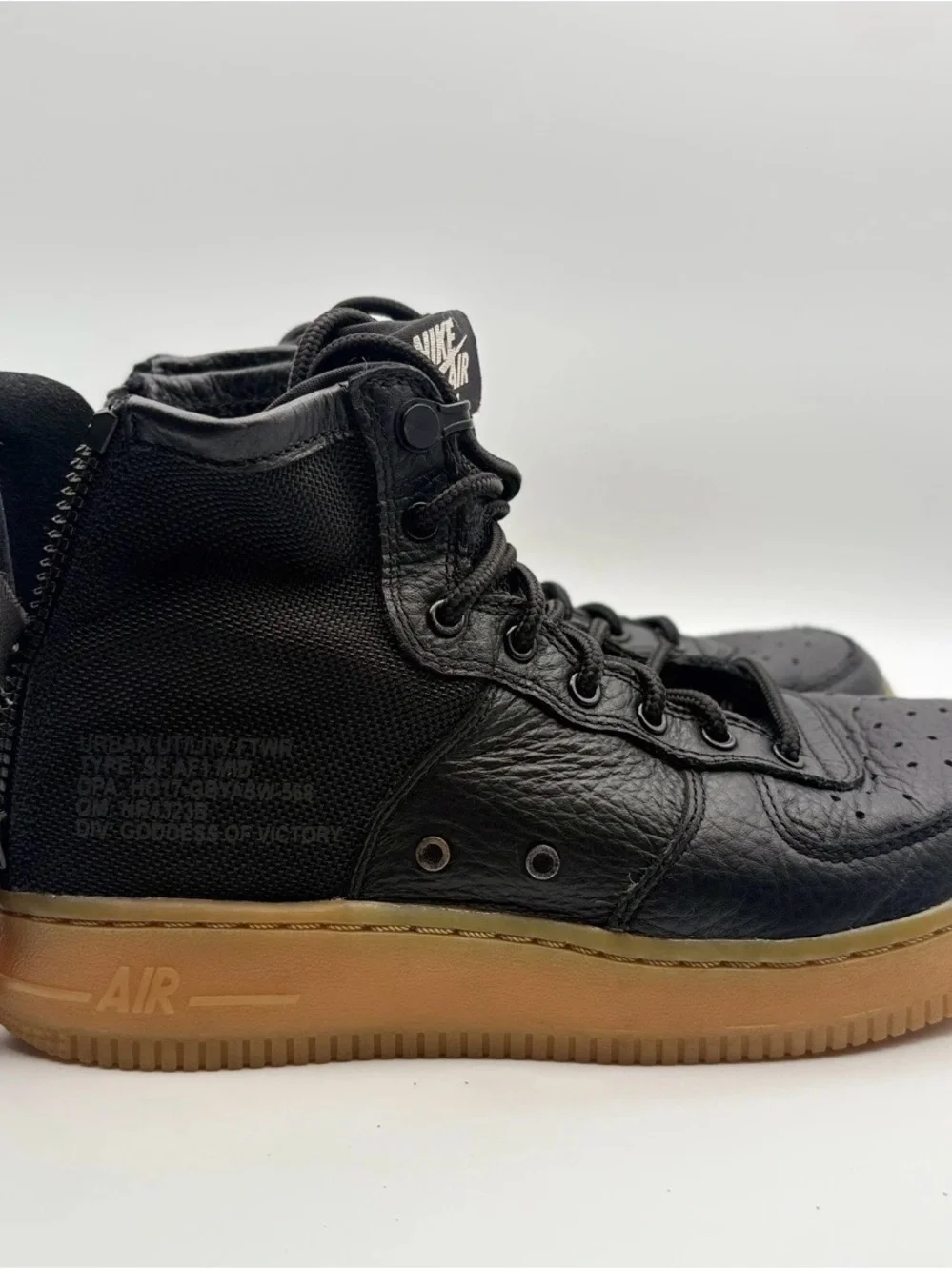 Nike Black High-Top Sneakers with Gum Sole